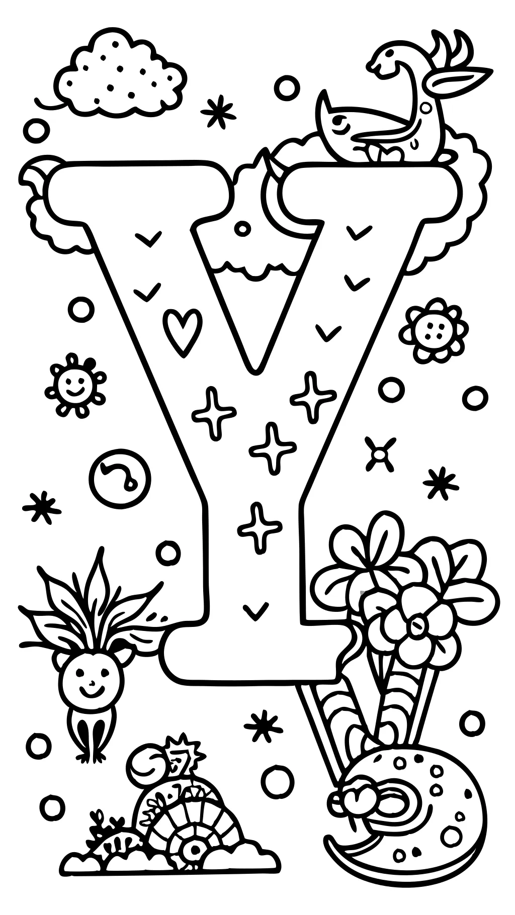 letter y coloring pages